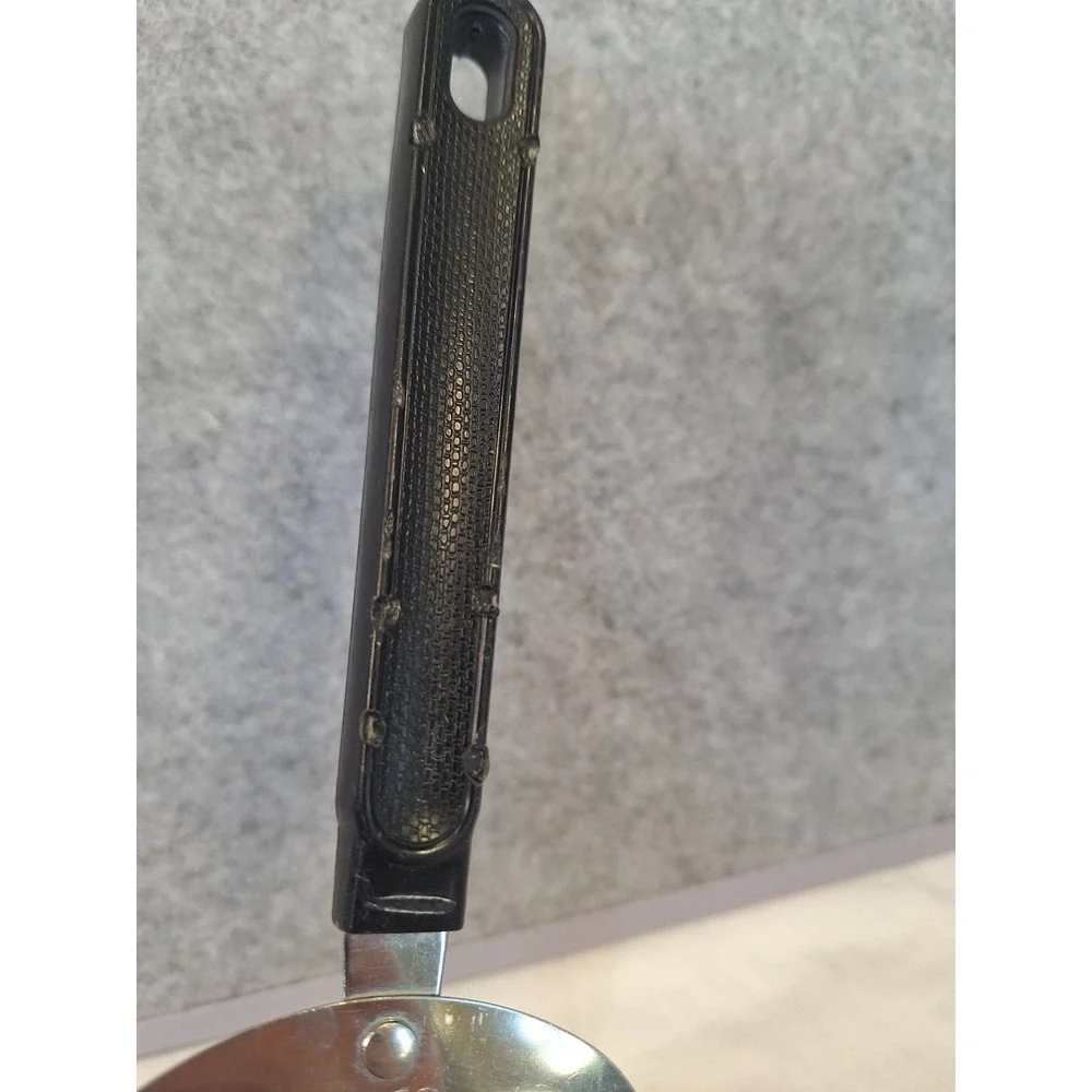 Vintage EKCO USA Stainless Steel Spatula Black Handle Solid Turner Kitchen Tool